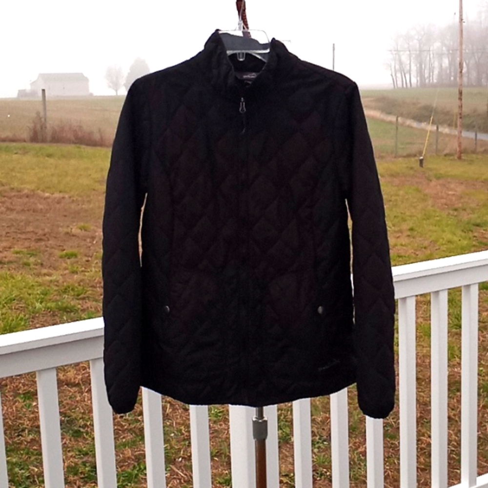 Eddie Bauer Black Puffer Jacket Size Medium